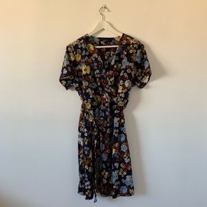 ASOS Floral faux wrap dress